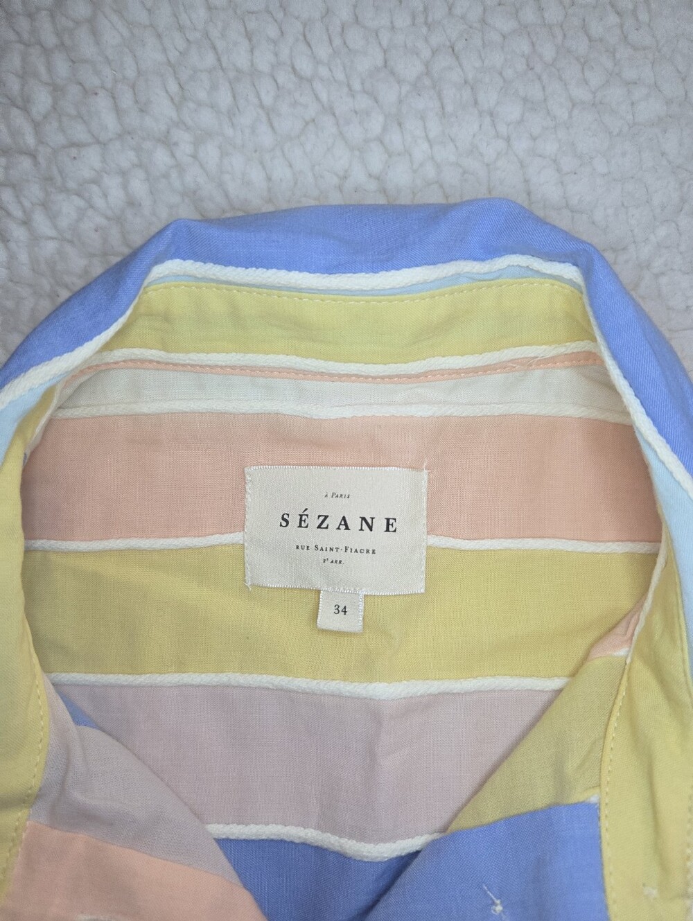 Sezane Maelline Shirt 34 - Picture 2 of 7